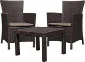 Купить Кресла и столик Allibert Rosario Balcony Set под искусственный ротанг по низкой цене
