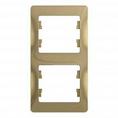 Купить Рамка Schneider Electric Глосса 2 поста вертикальная титан по низкой цене