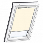 Купить Рулонная штора Velux DKL Сиеста 1085 бежевая (S08) на направляющих 114х140 см по низкой цене