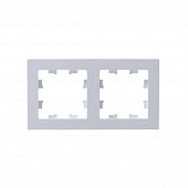 Купить Рамка Schneider Electric Атлас Дизайн 2 поста белая по низкой цене