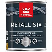 Купить Краска Tikkurila Metallista по ржавчине глянцевая серебряная 0,9 л по низкой цене
