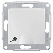 Купить Розетка Schneider Electric Sedna SDN3100121 одноместная с заземлением и защитными шторками с крышкой белый по низкой цене