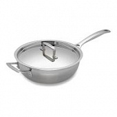 Купить Сковорода Le Creuset с крышкой, с антипригарным покрытием, нержавеющая сталь, 24 см по низкой цене