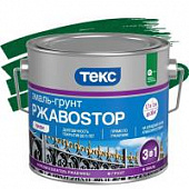 Купить Эмаль-грунт Текс РжавоStop Профи молотковая зеленая 2 кг по низкой цене