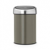 Купить Бак Brabantia Touch Bin New мусорный, платиновый, 3 л по низкой цене