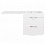 Купить Тумба Style Line Жасмин-2 120 R Люкс Plus подвесная с раковиной белая по низкой цене