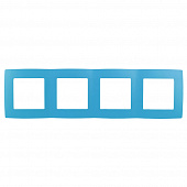 Купить Рамка ЭРА 4 поста голубая по низкой цене