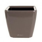 Купить Кашпо Lechuza Quadro LS Complete taupe high gloss 21x21x20 см по низкой цене