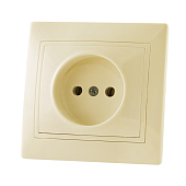 Купить Розетка TDM Electric ТАЙМЫР SQ1814-0111 в рамку с/у, 1 гнездо, б/з, 10 А, 230 В, IP20, керамика, слоновая кость по низкой цене