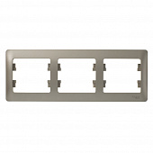 Купить Рамка Schneider Electric Глосса 3 поста горизонтальная титан по низкой цене