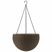 Купить Кашпо Keter Hanging Sphere Planter подвесное для цветов Мокка 350х350х220 мм по низкой цене