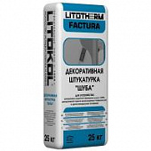 Купить Штукатурка Litokol Litotherm Factura Шуба 2,0 мм минеральная декоративная белая 25 кг по низкой цене