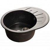 Купить Мойка GranFest Rondo GF-R580L кухонная композитная черная 579х448 мм по низкой цене