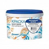 Купить Краска Оптимист F301 в/д, фасадная, белая, матовая 7 кг по низкой цене