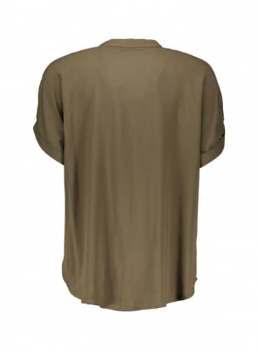 Купить Блузка Piazza Italia с карманами, оливковая по низкой цене