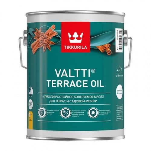 Купить Масло Tikkurila Valtti TERRACE OIL EC для террас 2,7 л по низкой цене