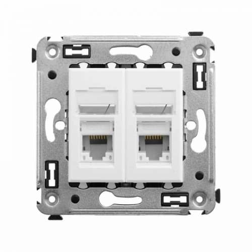 Купить Розетка компьютерная 2-м СП Avanti "Белое облако" RJ45 кат.5E DKC 4400464 по низкой цене