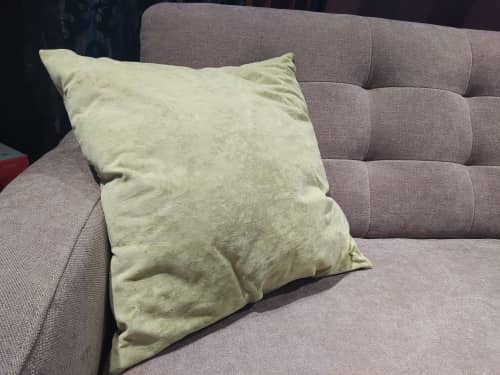 Купить Подушка Valles №19 декоративная флок светло-зеленый 45x45 см по низкой цене