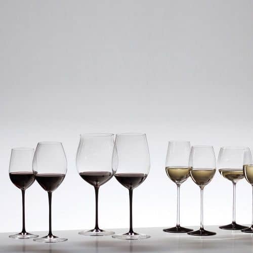Купить Бокал Riedel Sommeliers black tie Montrachet для вина, 500 мл, прозрачный верх, тёмный низ по низкой цене