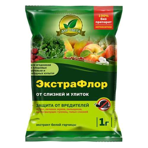 Купить Биопрепарат от слизней и улиток ЭкстраФлор Доктор Грин 1 г по низкой цене