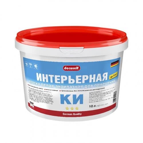 Купить Краска PUFAS Decoself в/д, акрилатная, интерьерная, белая 10 л по низкой цене