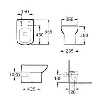 Купить Унитаз Roca Dama Senso приставной 347517000 по низкой цене