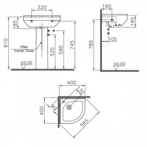 Купить Раковина VitrA S50 подвесная 5306B003-0999 по низкой цене