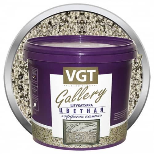 Купить Штукатурка VGT Gallery №11 опал с эффектом камня среднезернистая 14 кг по низкой цене