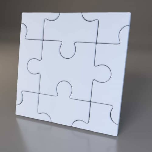 3D панель стеновая Relieffo Puzzle 036 из пенополиуретана 600х600х30 мм