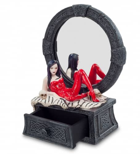 Купить Статуэтка-зеркало Veronese Женщина в красном WS-797 по низкой цене