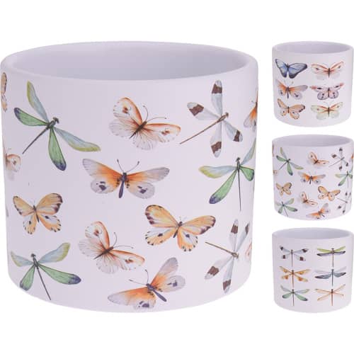 Купить Кашпо керамическое Насекомые d13,5хh12,5 см в ассортименте по низкой цене