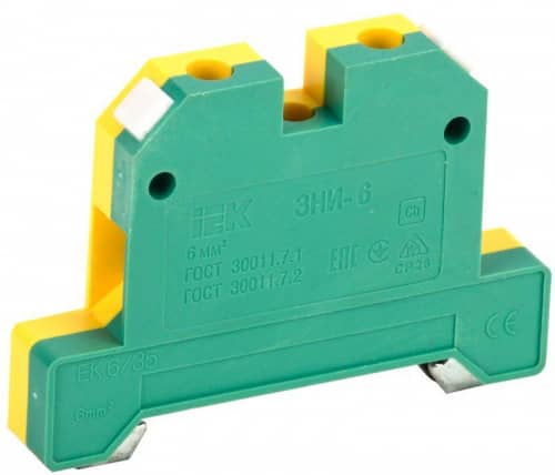 Купить Зажим наборный ЗНИ-6PEN 6кв.мм (JXB-земля) IEK YZN20-006-K52 по низкой цене