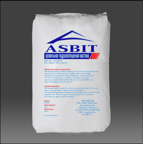 Купить Мастика Asbit кровельная гидроизоляционная 40 кг по низкой цене
