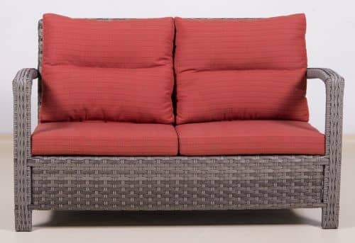 Купить Диван ТЕРРАСА Люкс ВЕНЕЦИЯ 2-х местный, плетеный, жгут 7262/7425, с подушками по низкой цене