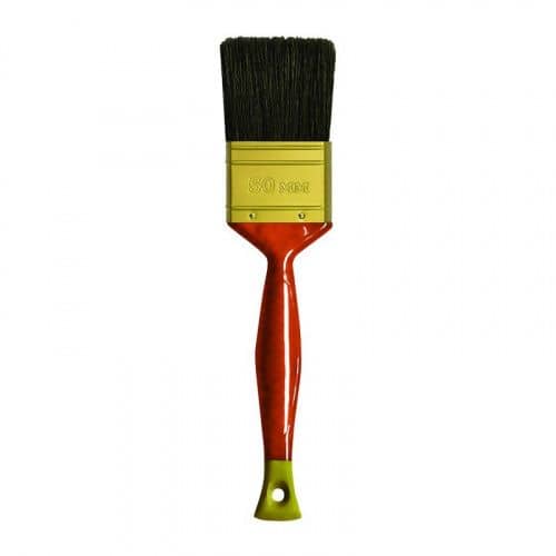 Купить Кисть Варяг плоская, натуральная, черная щетина, 50 мм по низкой цене