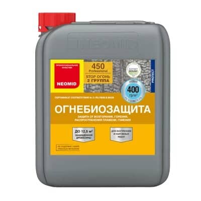 Купить Огнебиозащита Neomid 450-2 для древесины, 2 группа, 20 кг по низкой цене