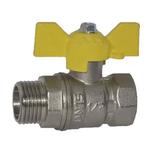 Купить Кран шаровый 1/2" В/Н, газовый, бабочка по низкой цене
