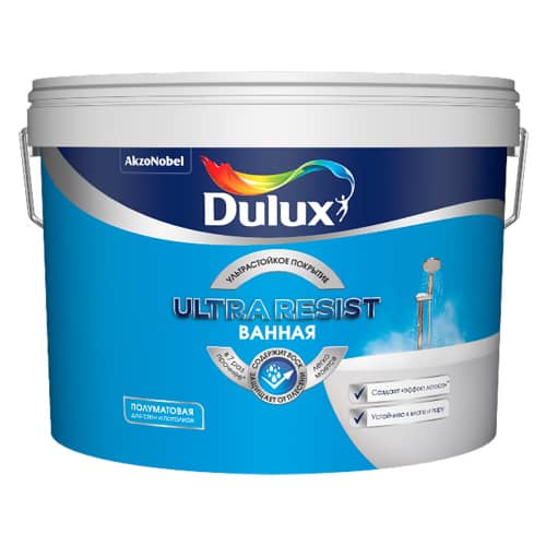Купить Краска для ванной латексная Dulux Ultra Resist белая 2,5 л по низкой цене