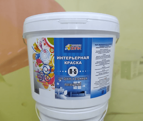 Купить Краска ЮПК П-5 интерьерная для сухих и влажных помещений 1.5 кг по низкой цене