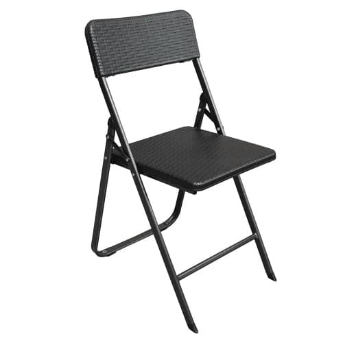 Купить Стул складной пластиковый с имитацией плетения по низкой цене