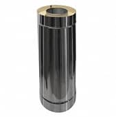 Купить Сэндвич-труба Eco Flue для дымохода нержавеющая сталь 1 мм D200х120 мм L0,5 м по низкой цене