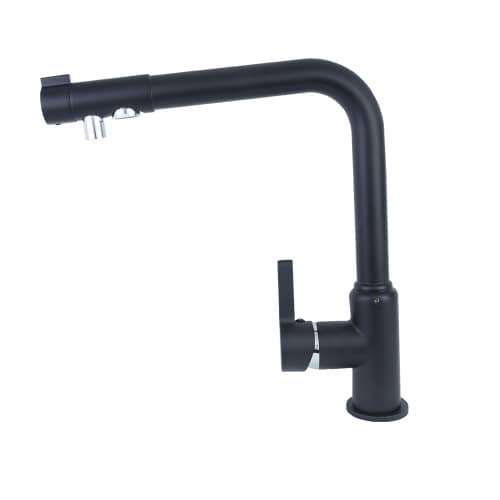 Купить Смеситель Raiber RF6703 для кухни однорычажный с фильтром, черный по низкой цене
