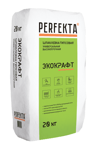 Купить Шпатлевка Perfekta Экокрафт гипсовая универсальная 20 кг по низкой цене