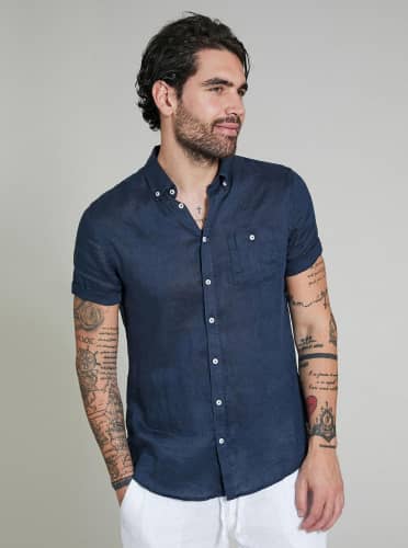 Купить Рубашка Piazza Italia синяя по низкой цене