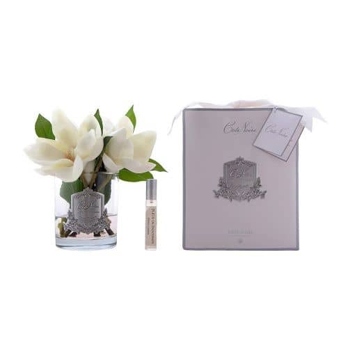 Купить Букет Cote Noire Белые магнолии ароматический, прозрачное стекло по низкой цене