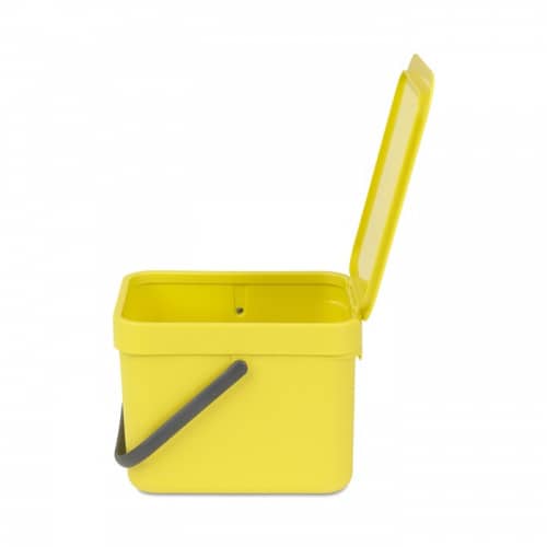 Купить Ведро Brabantia Sort & Go мусорное, встраиваемое, желтое, 6 л по низкой цене