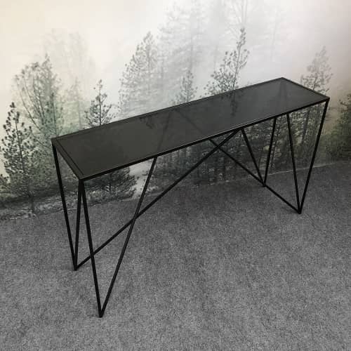 Купить Консоль Intelligent Design Monaco black чёрное стекло по низкой цене