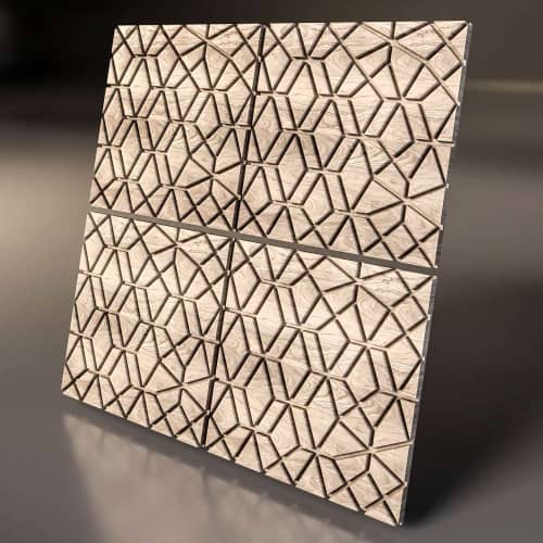 3D панель стеновая Relieffo Mosaic (Ясень) Д032Я 600х600х30 мм