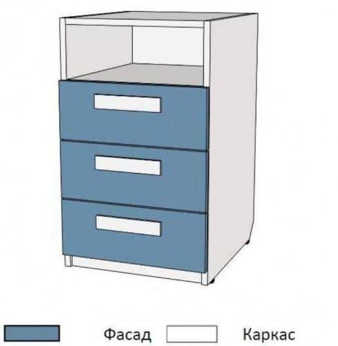 Купить Тумба KLЮKVA Junior с тремя ящиками для компьютерного стола по низкой цене