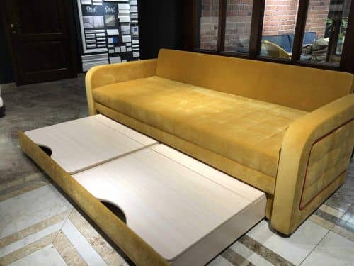 Купить Диван Anderssen Лайт М прямой желтый по низкой цене